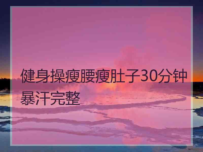 健身操瘦腰瘦肚子30分钟暴汗完整