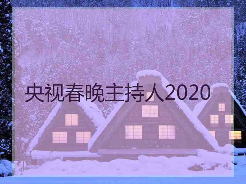 央视春晚主持人2020