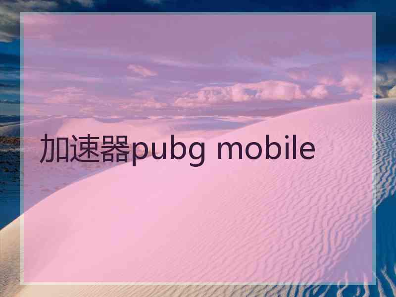 加速器pubg mobile