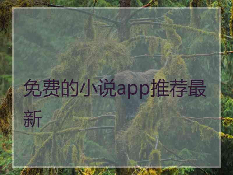 免费的小说app推荐最新