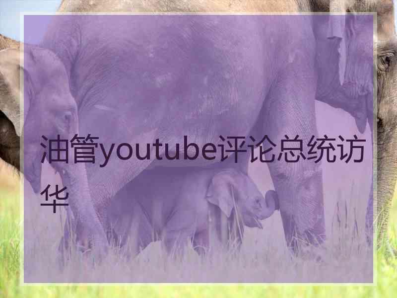 油管youtube评论总统访华