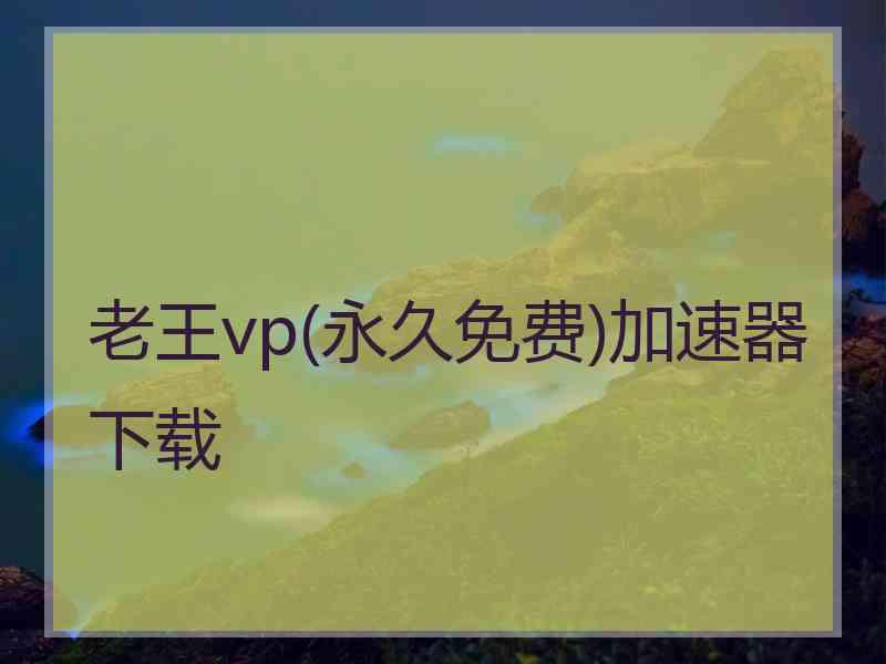 老王vp(永久免费)加速器下载