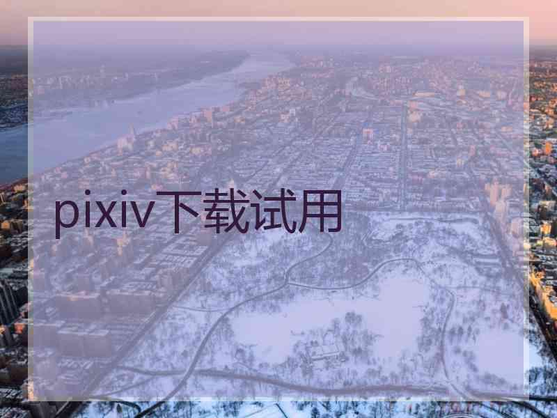 pixiv下载试用