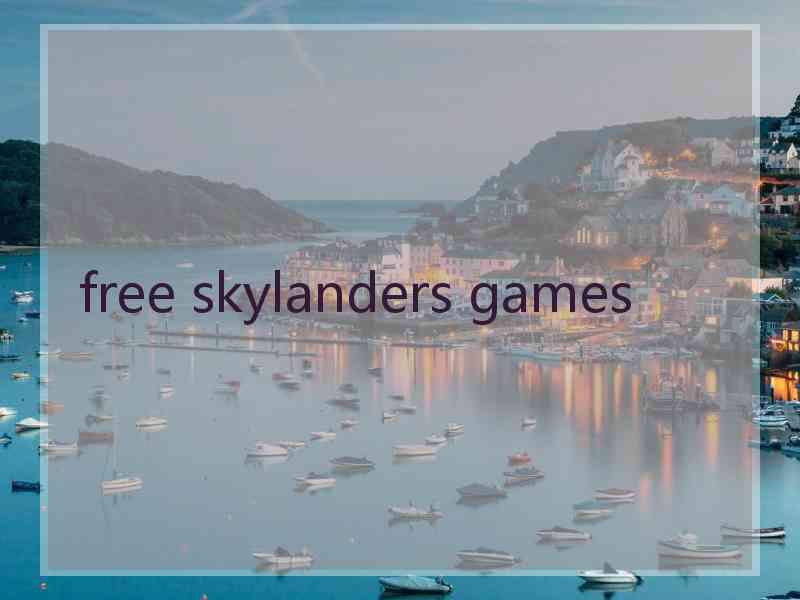 free skylanders games