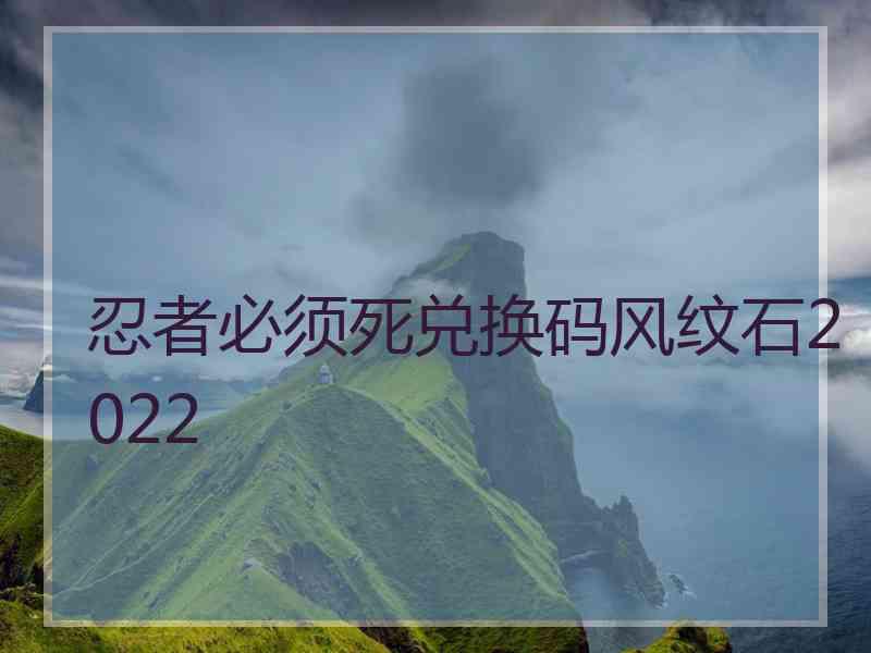 忍者必须死兑换码风纹石2022