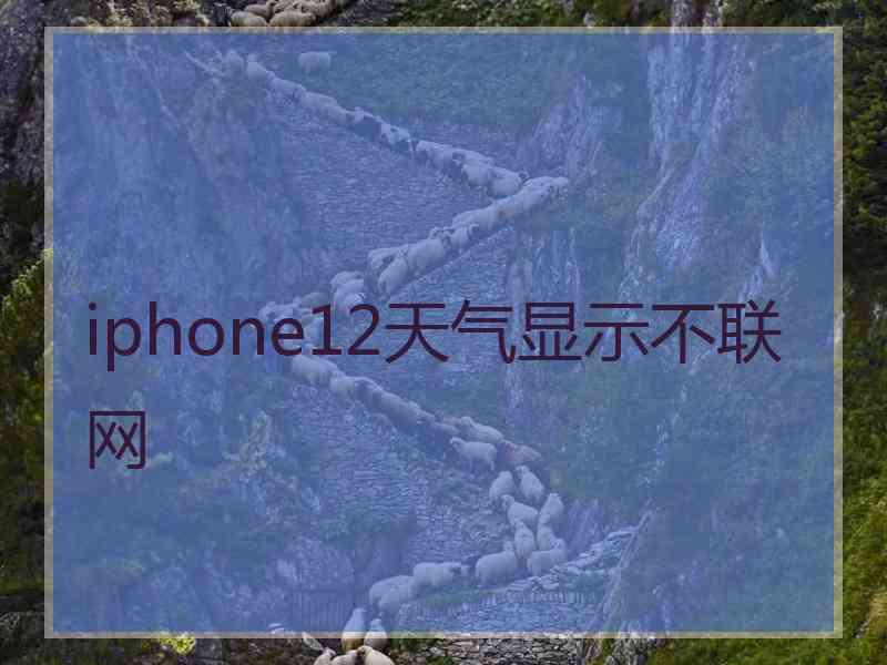 iphone12天气显示不联网