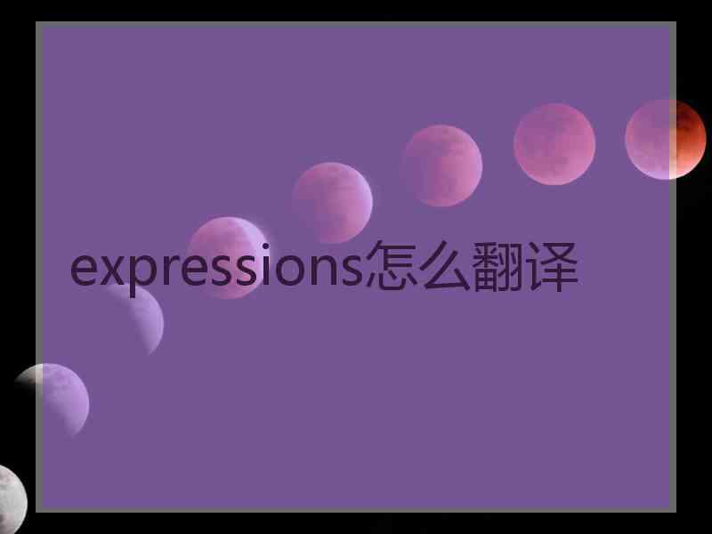 expressions怎么翻译