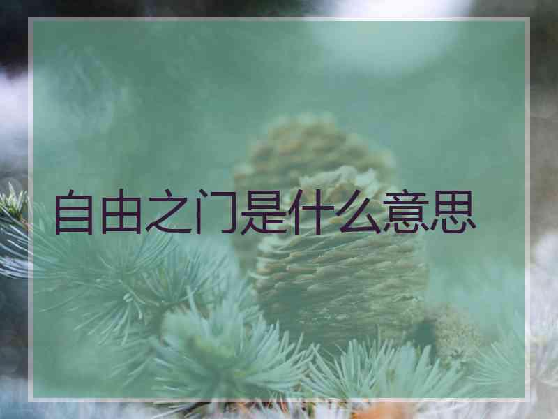 自由之门是什么意思