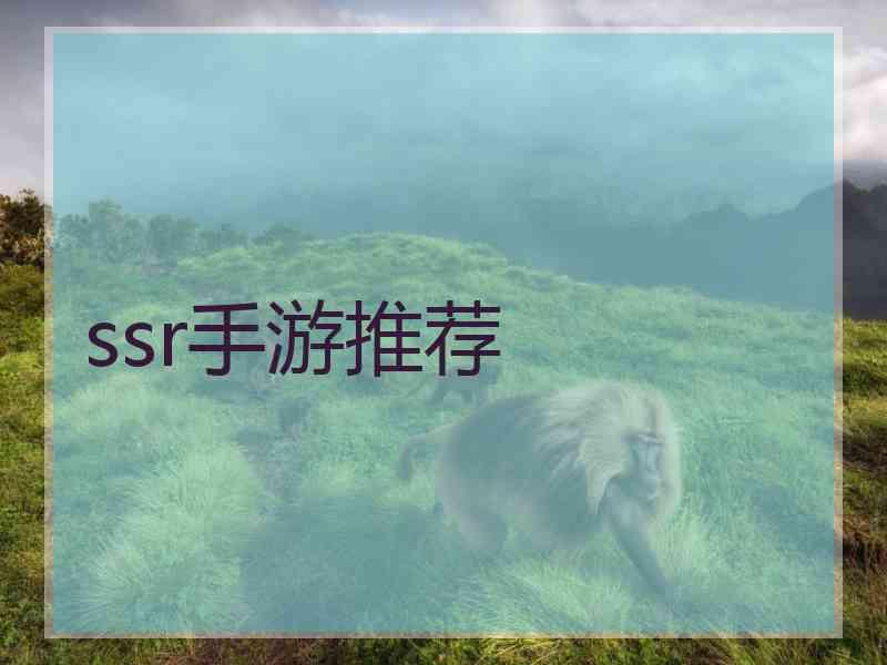 ssr手游推荐