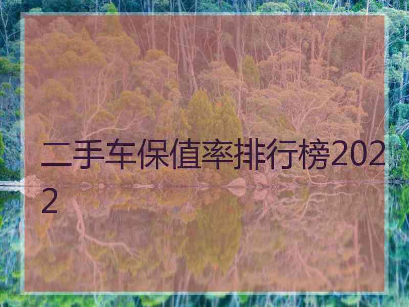 二手车保值率排行榜2022