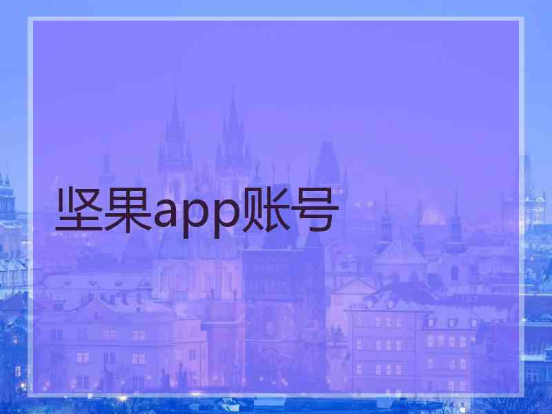 坚果app账号