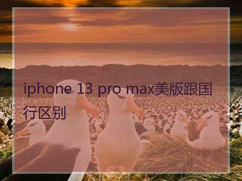 iphone 13 pro max美版跟国行区别