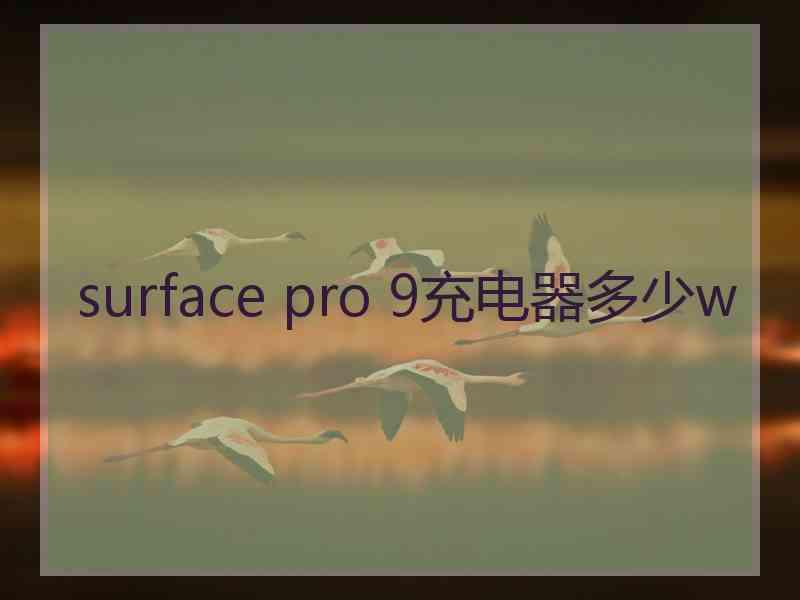 surface pro 9充电器多少w