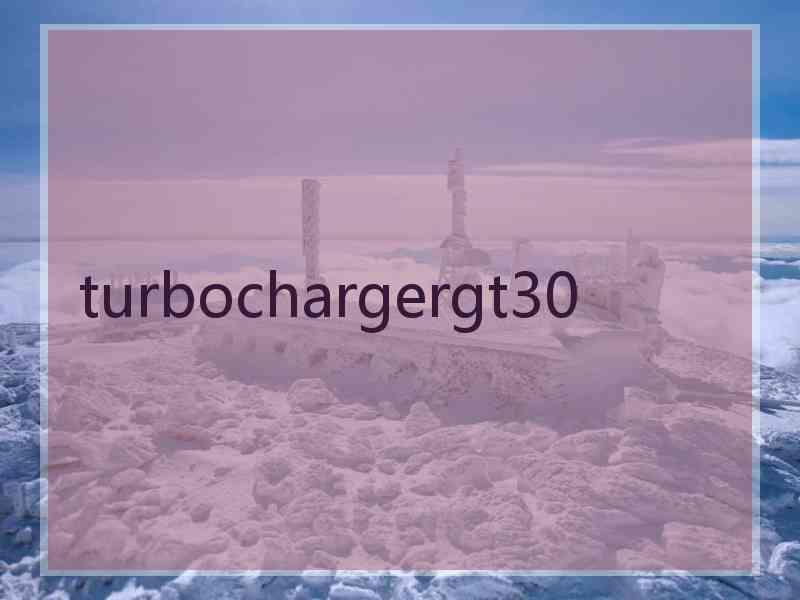 turbochargergt30