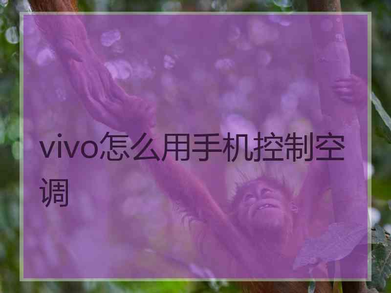 vivo怎么用手机控制空调