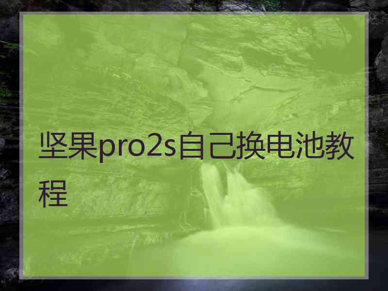 坚果pro2s自己换电池教程