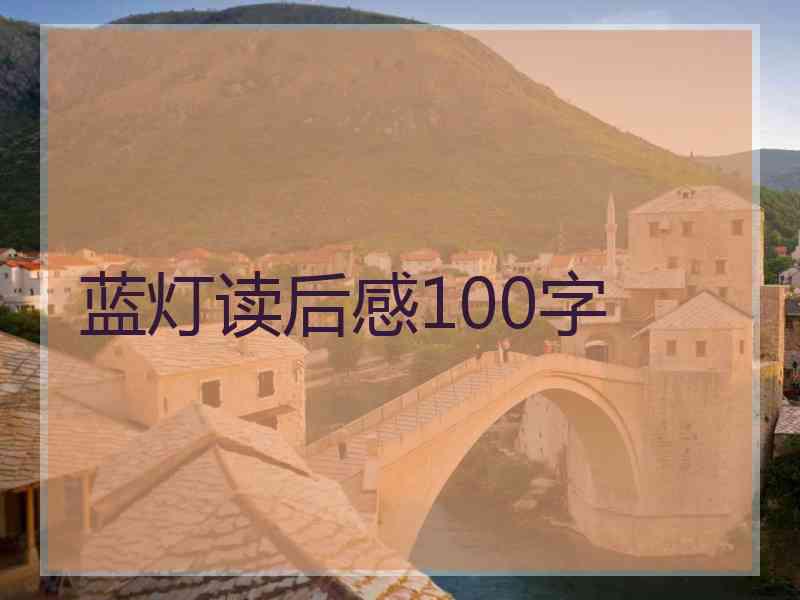 蓝灯读后感100字