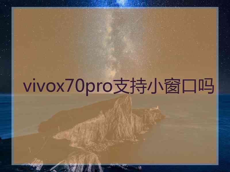 vivox70pro支持小窗口吗