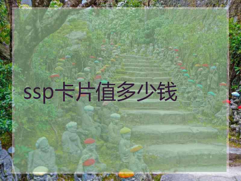 ssp卡片值多少钱