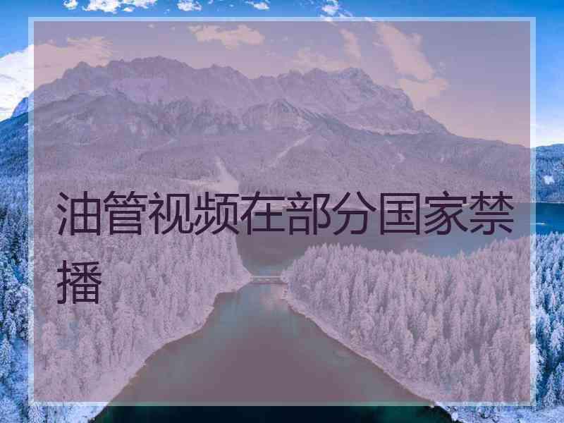 油管视频在部分国家禁播