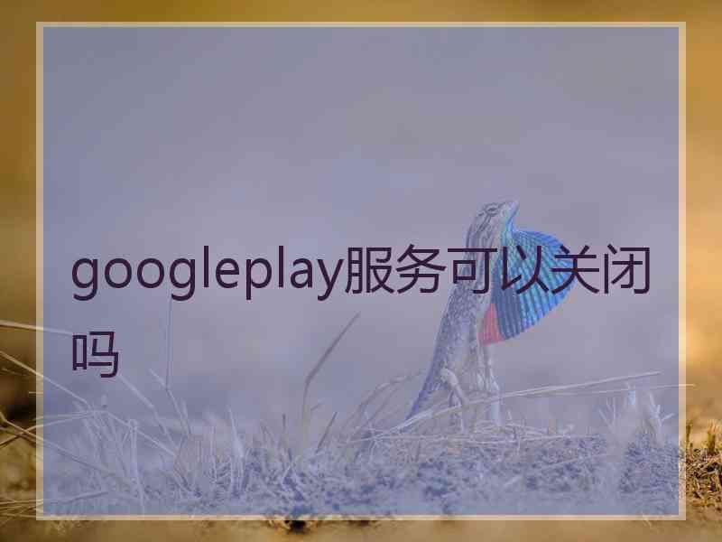 googleplay服务可以关闭吗