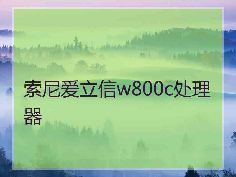 索尼爱立信w800c处理器