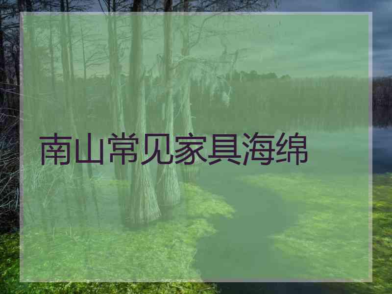 南山常见家具海绵