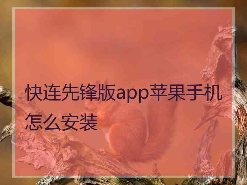 快连先锋版app苹果手机怎么安装