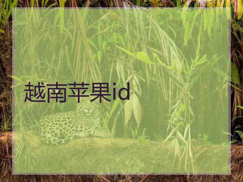 越南苹果id