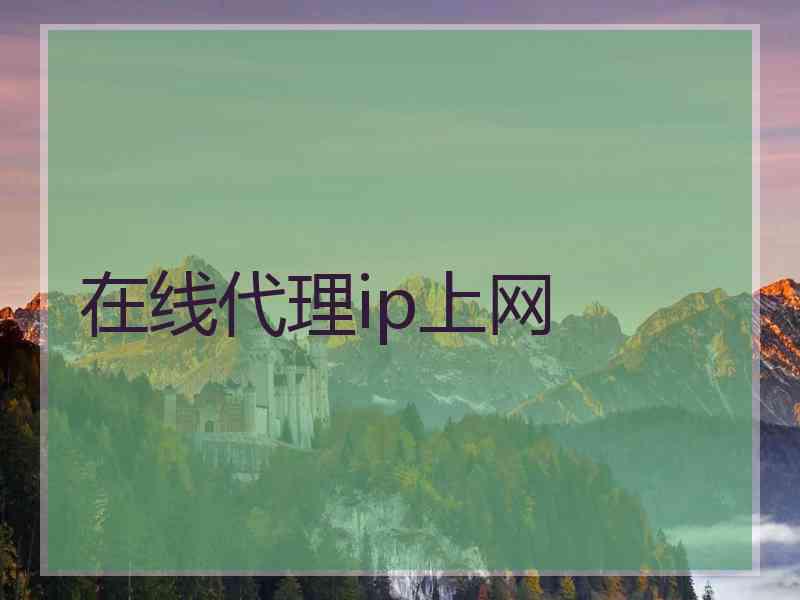 在线代理ip上网