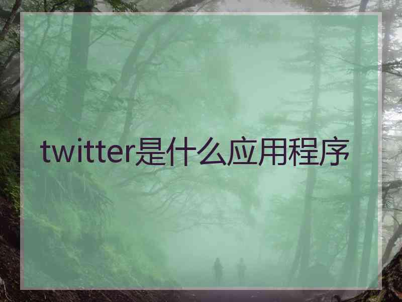 twitter是什么应用程序