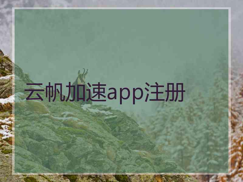 云帆加速app注册