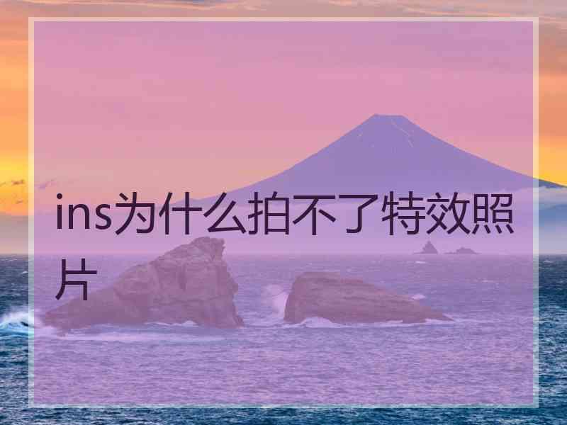 ins为什么拍不了特效照片