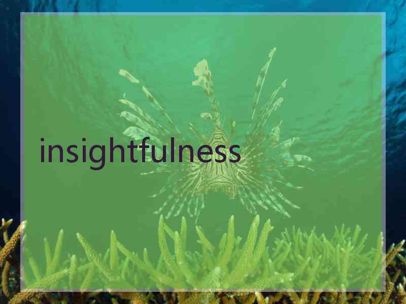 insightfulness