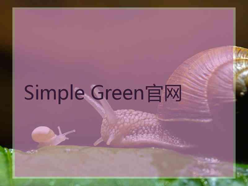 Simple Green官网