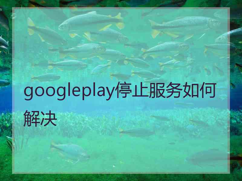 googleplay停止服务如何解决