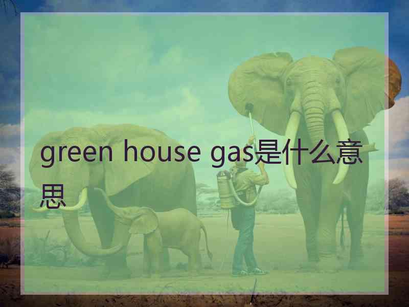 green house gas是什么意思