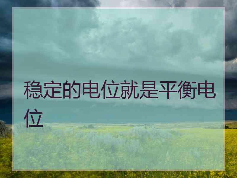 稳定的电位就是平衡电位