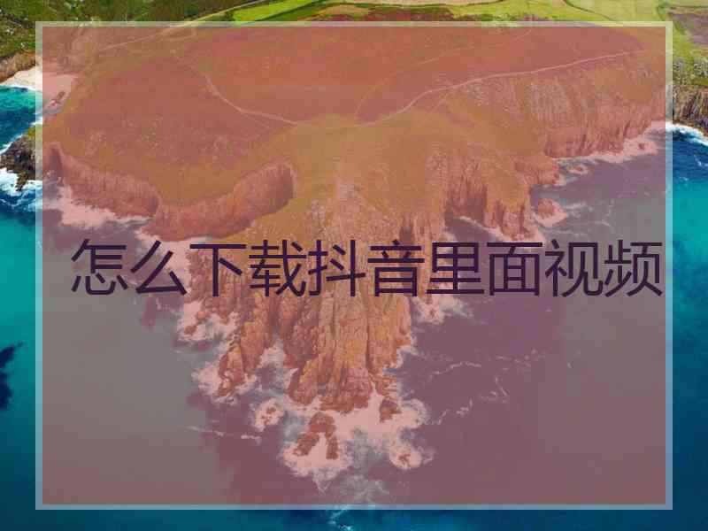 怎么下载抖音里面视频