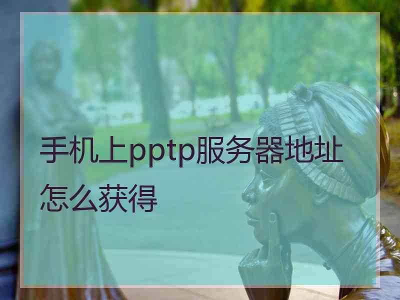 手机上pptp服务器地址怎么获得