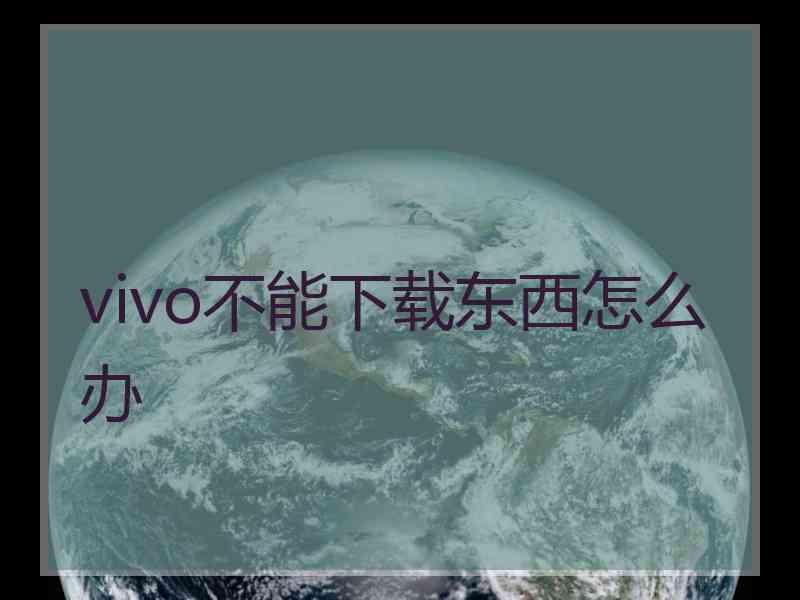 vivo不能下载东西怎么办