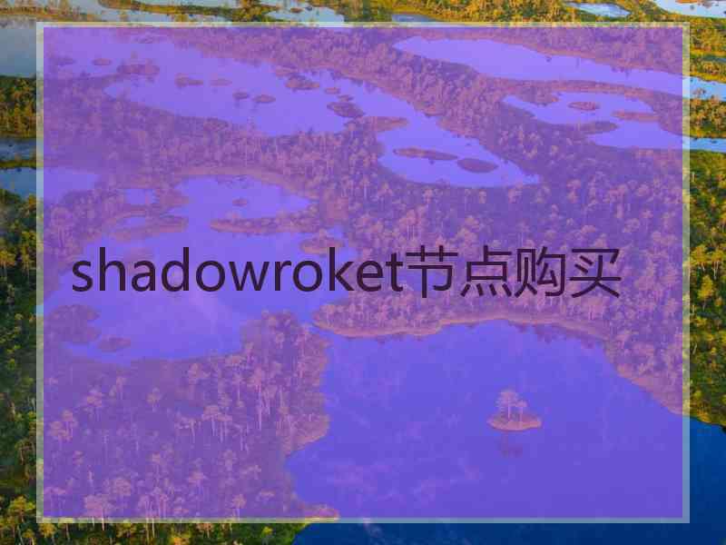 shadowroket节点购买