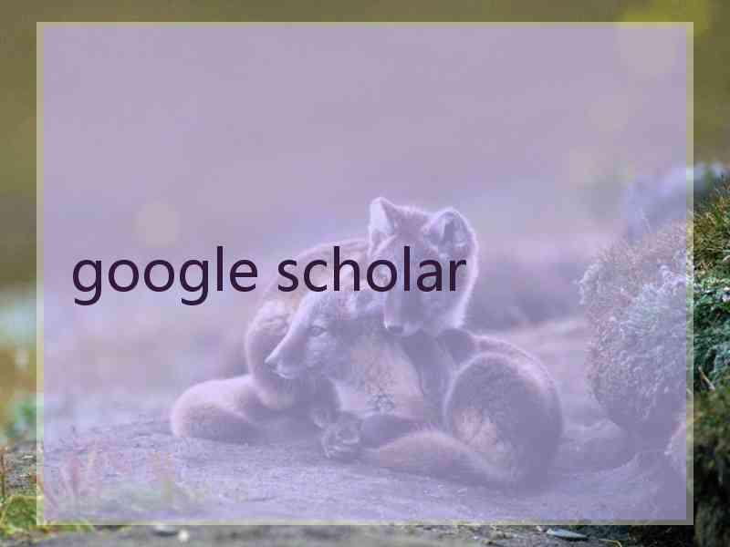 google scholar