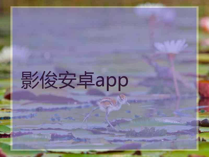 影俊安卓app