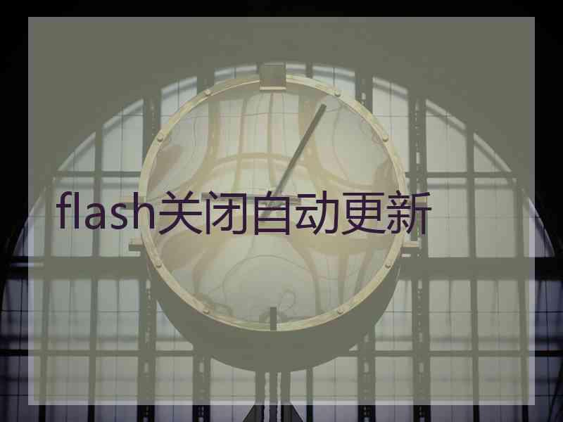 flash关闭自动更新