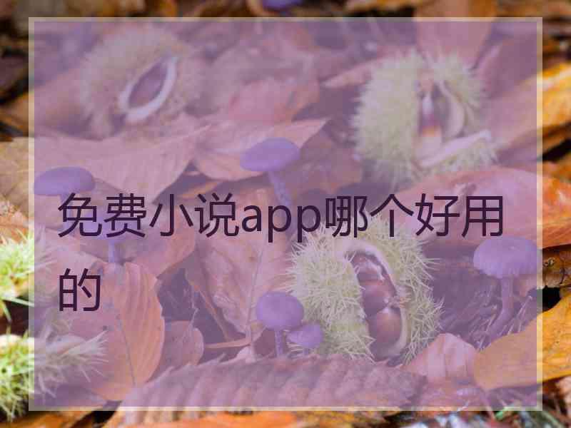 免费小说app哪个好用的