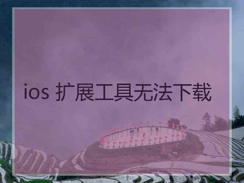 ios 扩展工具无法下载