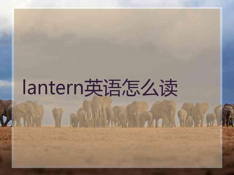 lantern英语怎么读