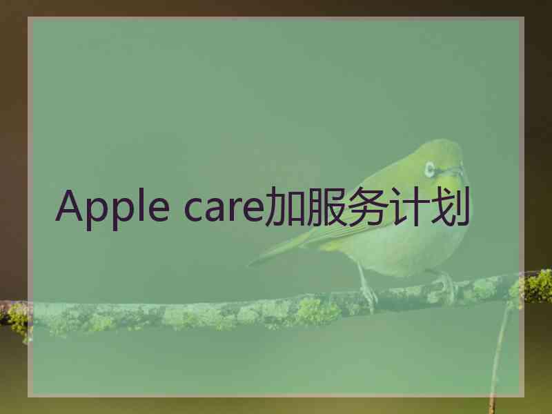 Apple care加服务计划