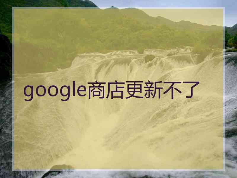 google商店更新不了